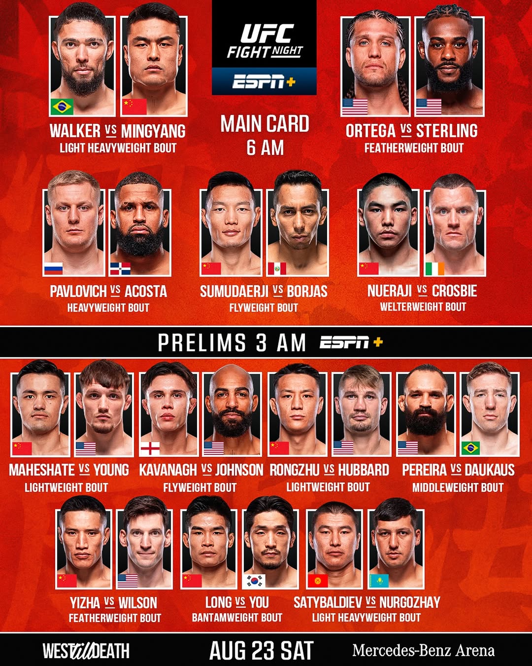 UFC Fight Night Fight Card